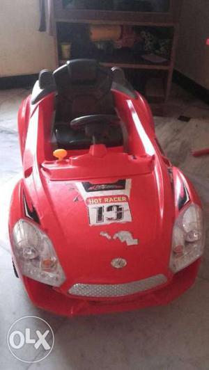 It is a car for kids. child can drive the car on