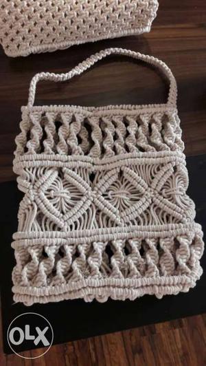Macrame is a yarn crafting techique which is made