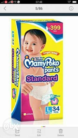 MamyPoko Pants Standard 34 Large Pcs. Box