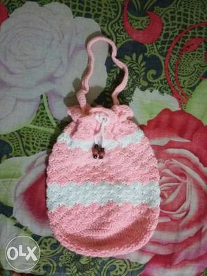 Newly handmade wool crochet bag. best for gifting.