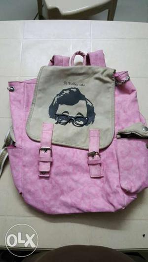 Pink coloured bag