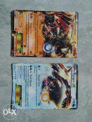 Pokemon kyogre and Groudon tcg cards