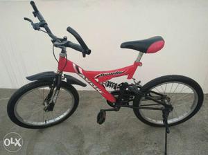 Red And Black Rowdy Full-suspension Bicycle