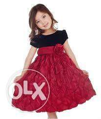 Red nd black baby frock