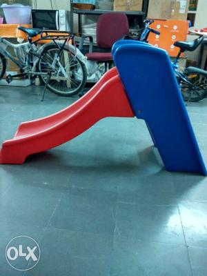 Toddler's Blue And Red Plastic Slide