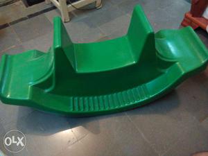 Toddler's Green Plastic Seesaw