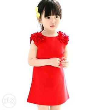 Toddler's Red Sleeveless Dress