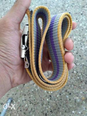 Yellow,gray,and Purple Belt