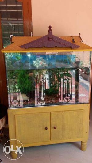 Beige Wooden Cabinet Stand fish Tank9.#