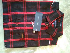 Black And Red Checkered Dress Shirt