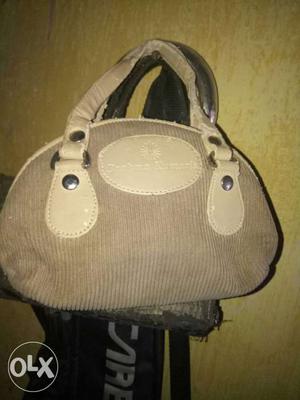 Brown Corduroy Handbag