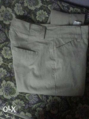 Cotton trouser blue and grey colour size 34 only
