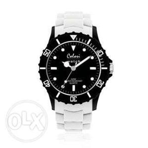 Digital Black/White Silicone Watch - (COD Delivery)