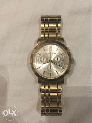Gold And Silver Chronograph Watch