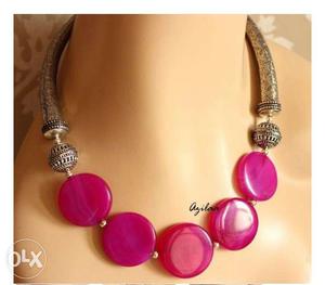 Handmade Necklace, colors available like Blue,