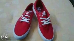 New original Dc red sneaker Size-8 New Flat