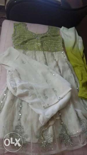Only one day used party wear anarkali dress...