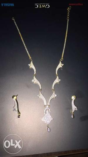 Original American Diamond Necklace and earings