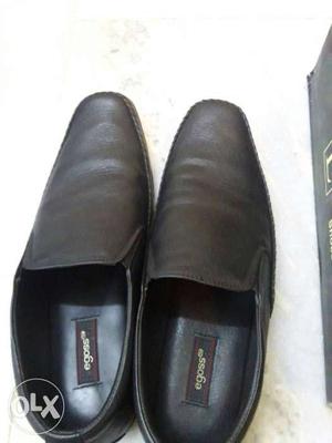 Pair Of Black Leather Egoss Formal Shoes