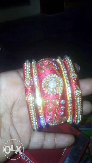 Red And Gold Bangles