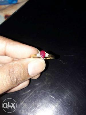 Red Gemstone Gold Ring
