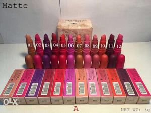 Set of 12 M*A*C lipstic set. On sale. For more