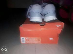 White Nike Running Shoes On Box