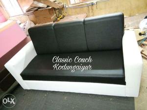 Black And White Three Seater Sofa