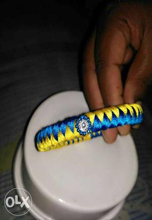 Blue and yellow bangle just at ₹60