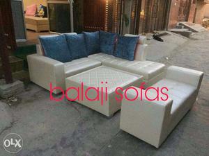 Brand new desiner multi colour sofa set with center table &