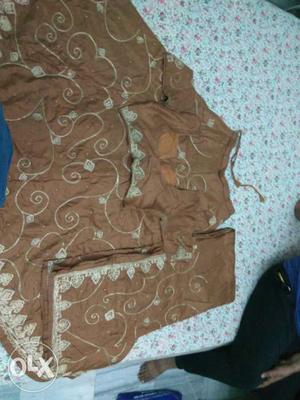 Brown Floral Traditional Dress