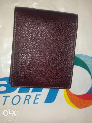 Brown Pebbled Leather Bifold Wallet