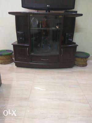 Brown Wooden TV Stand