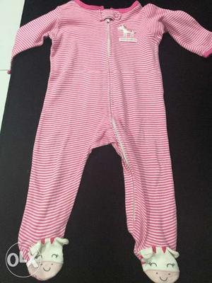 Carters pink cotton night piece Age: 6 months