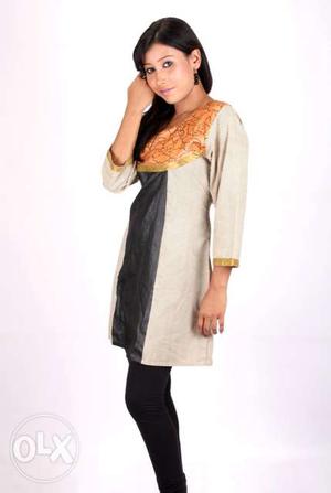 Ethnic cotton Kurt available in two different