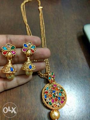Gold plated fashion designer jewellery.It gives