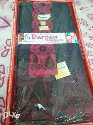 Green And Pink Darpam Textiles In Box