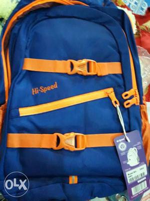 Hi-Speed Blue anD Orange Bag