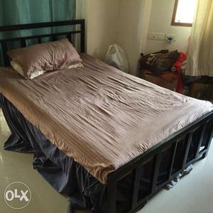 Iron Bed With Mattress - Excellent Condition