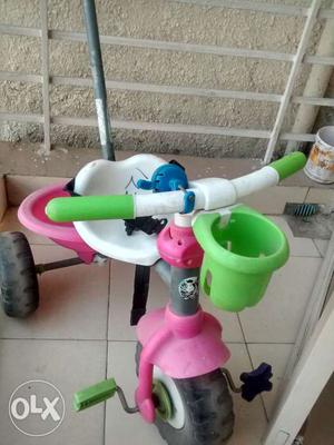 Kids colour ful tricycle on sale. Branded cycle