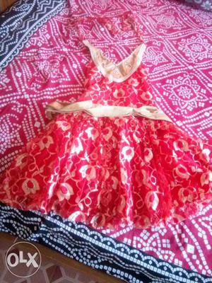 Kids red frock Serious buyers contact asap