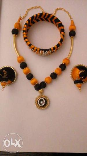 Necklace with matching earrings and bangles