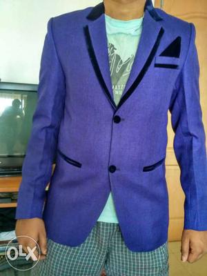 Partywear Casual Blazer made up of Jute and velvet material