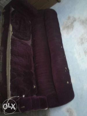 Purple Padded Sofa of 3 sets