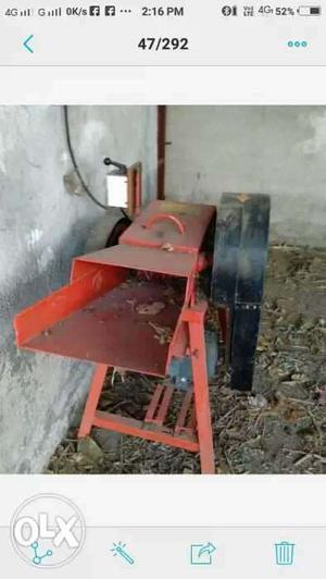 Red And Black Wood Chipper