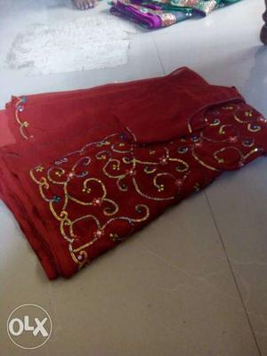Red And Yellow Choli And Dupatta
