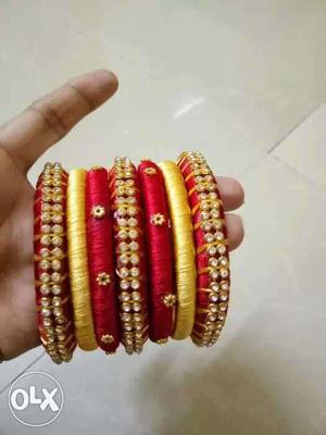 Red And Yellow Diamond Bracelets