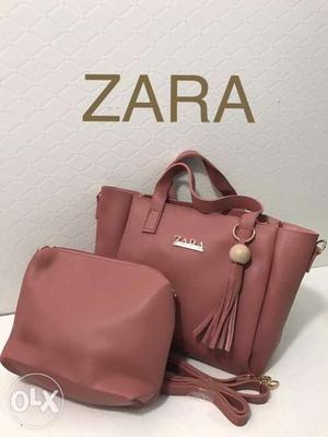 Red Leather Zara Bags