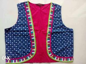 Sangariya brand pink Blue Vest