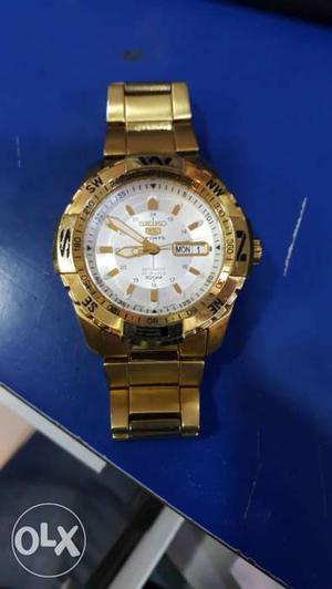 Seiko 5 Sports Gold Automatic Watch